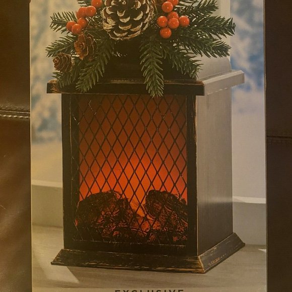 MERRY MAKERS FIREPLACE LANTERN - THE PAPER STORE EXCLUSIVE NEW IN BOX - Picture 2 of 2